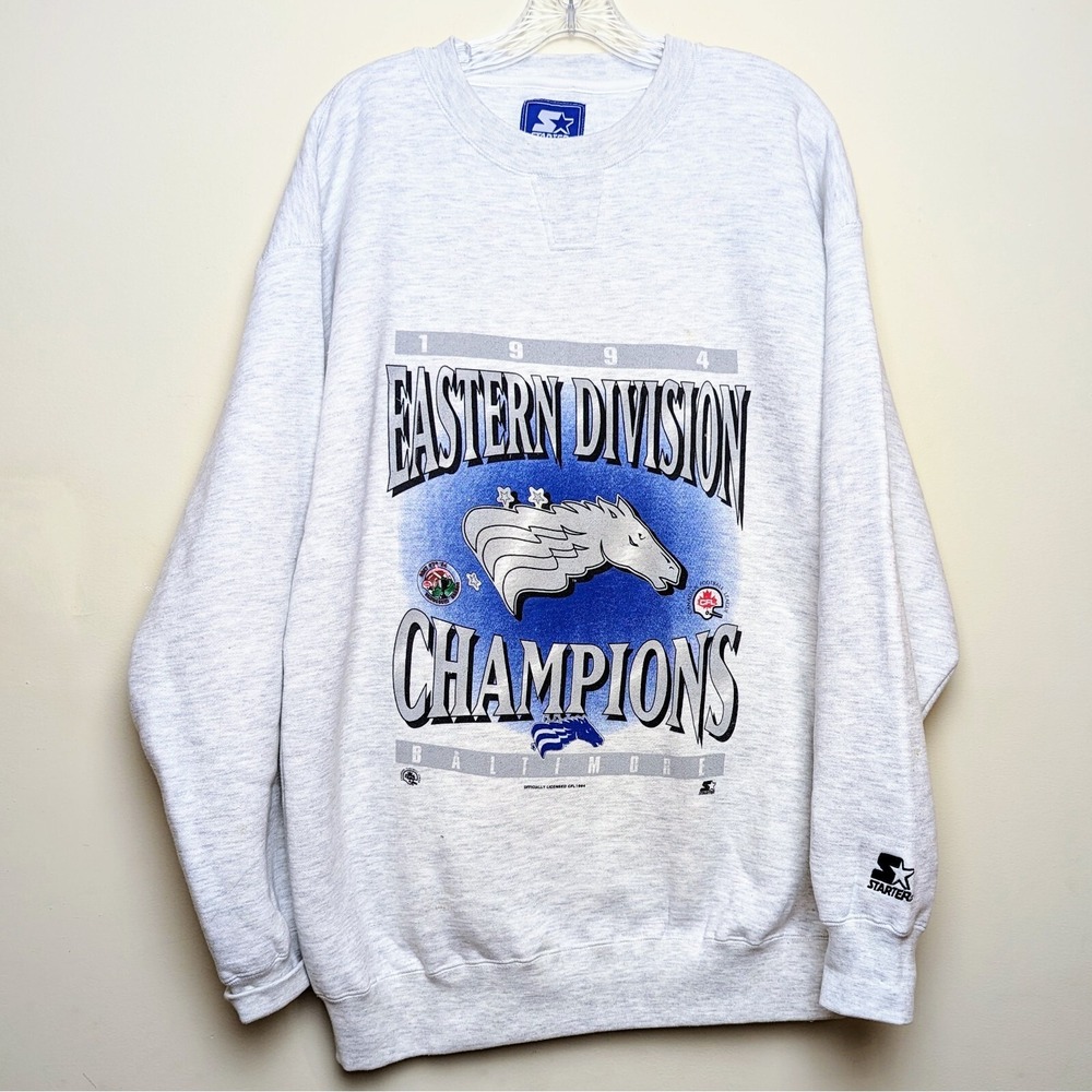 VTG Baltimore Colts 1994 Champions Grey Cup CFL Football Crewneck Sweatshirt XL